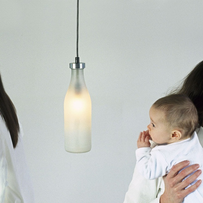 Milkbottle Lamp by Droog Design Lamps Milkbottle Lamp by Droog Design Lamps